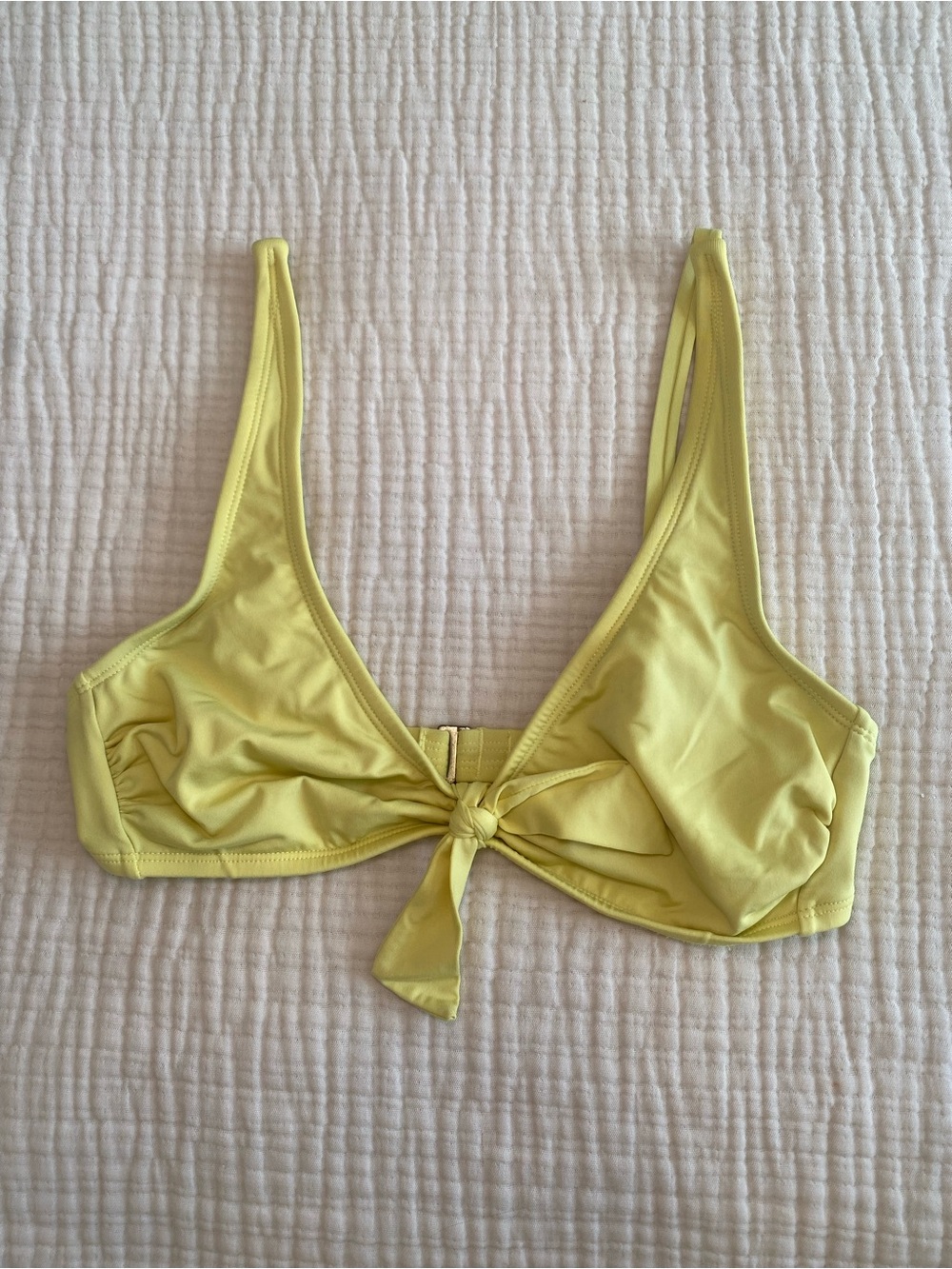 Kona Sol Yellow Knot Front Bikini Top Size Small